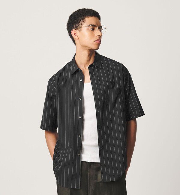 BEAUTY&YOUTH UNITED ARROWS「HI-LINE 120/2 ブロード レギュラー ショートスリーブ シャツ」|シャツ・ブラウス|BLACK