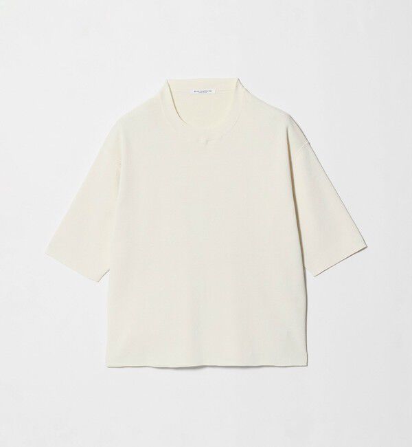 BEAUTY&YOUTH UNITED ARROWS「コットンポリエステル ハーフスリーブ ニットプルオーバー ウォッシャブル」|ニット・セーター|OFF WHITE