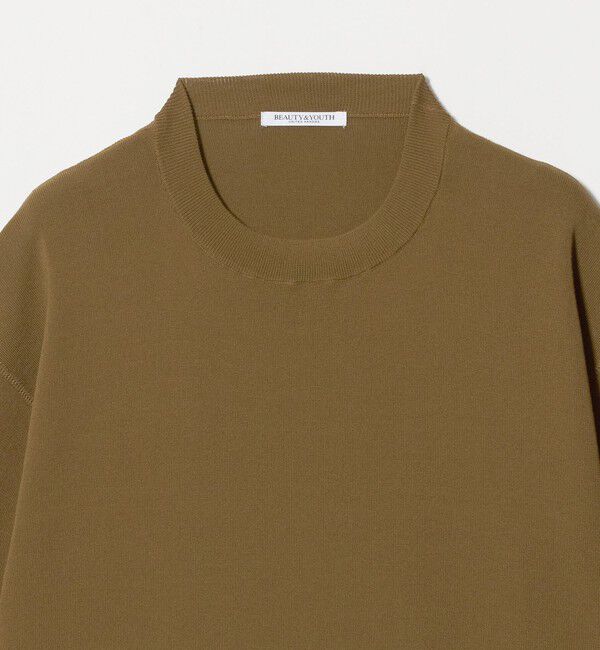BEAUTY&YOUTH UNITED ARROWS「コットンポリエステル ハーフスリーブ ニットプルオーバー ウォッシャブル」|ニット・セーター|