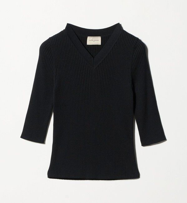UNITED ARROWS「リブ Vネック ニット ‐ウォッシャブル‐」|ニット・セーター|
