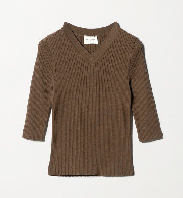 UNITED ARROWS「リブ Vネック ニット ‐ウォッシャブル‐」|ニット・セーター|