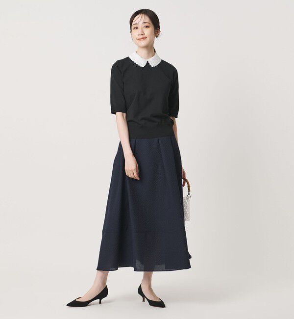 UNITED ARROWS「レディー フラワー ビジュー ニット」|ニット・セーター|