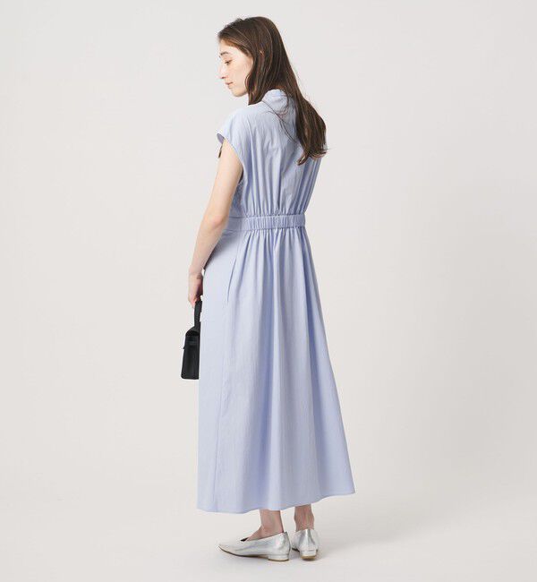 UNITED ARROWS「メロー フリル スキッパー ワンピース ‐防シワ 吸水速乾 UVカット 遮熱性 接触冷感‐」|ワンピース|