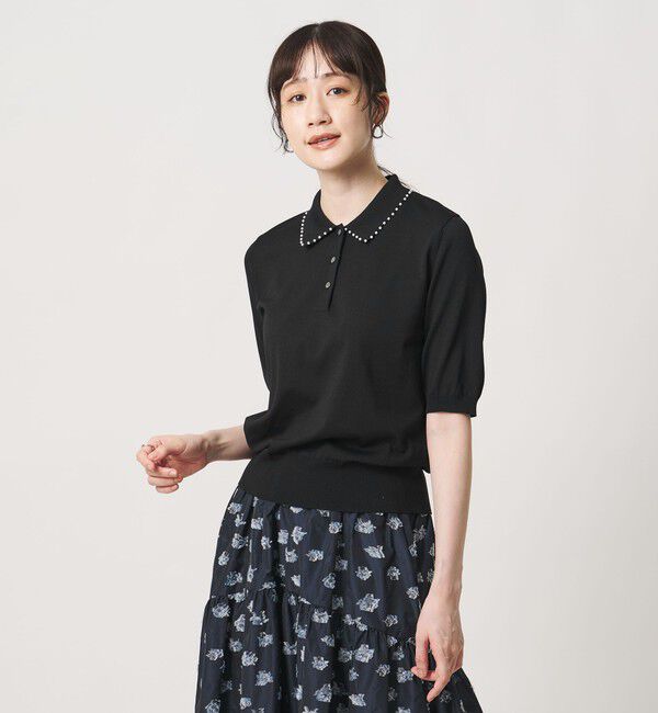 UNITED ARROWS「パールライク ポロニット ‐ウォッシャブル‐」|ニット・セーター|