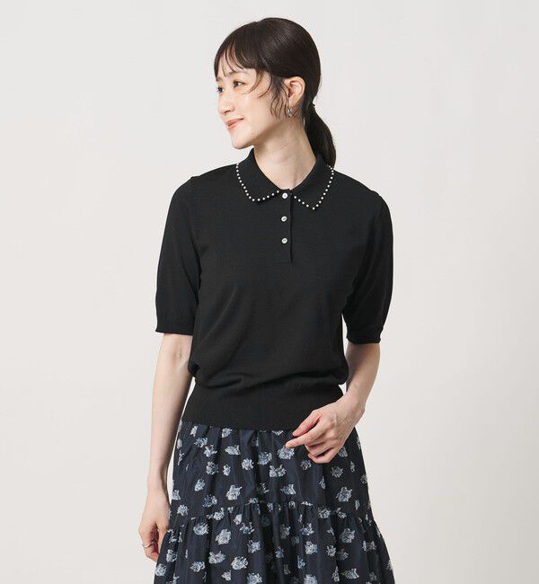 UNITED ARROWS「パールライク ポロニット ‐ウォッシャブル‐」|ニット・セーター|