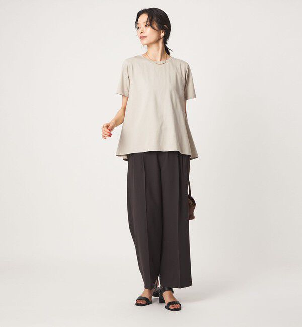 UNITED ARROWS green label relaxing「【WEB限定】＜at ease＞バック フレア カットソー  接触冷感 UVカット 遮熱」|Tシャツ・カットソー|