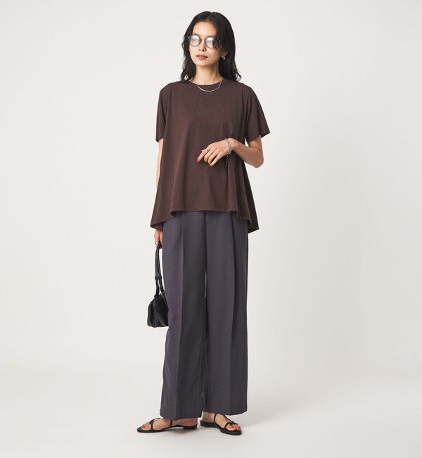 UNITED ARROWS green label relaxing「【WEB限定】＜at ease＞バック フレア カットソー  接触冷感 UVカット 遮熱」|Tシャツ・カットソー|