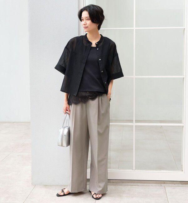 UNITED ARROWS green label relaxing「ドライクロス ニーハイワイド マシンウォッシャブル ストレッチ 吸水速乾 通気性」|その他|