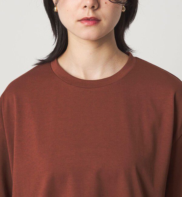 UNITED ARROWS green label relaxing「＜スタイリスト兵藤千尋さんコラボ＞クロップド ワイド Tシャツ UVカット」|Tシャツ・カットソー|