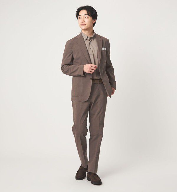 UNITED ARROWS green label relaxing「A+ ポリエステル ピンヘッド スタンダード イージー NP スラックス セットアップパンツ -ウォッシャブル・」|スラックス|