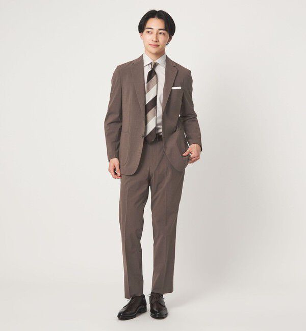 UNITED ARROWS green label relaxing「A+ ポリエステル ピンヘッド スタンダード イージー NP スラックス セットアップパンツ -ウォッシャブル・」|スラックス|