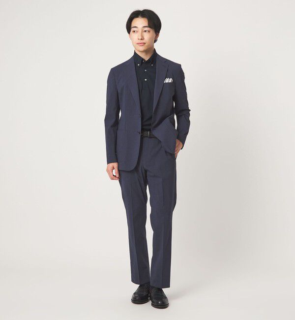 UNITED ARROWS green label relaxing「A+ ポリエステル ピンヘッド スタンダード イージー NP スラックス セットアップパンツ -ウォッシャブル・」|スラックス|