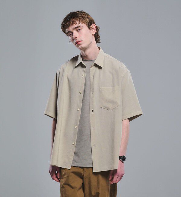 UNITED ARROWS green label relaxing「ワッシャー ポプリン ボックスシルエット 半袖 シャツ」|シャツ・ブラウス|