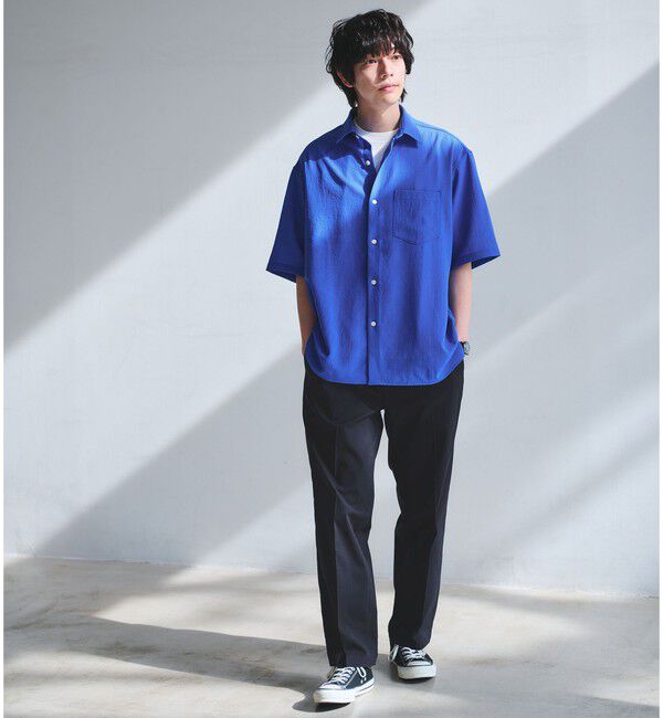 UNITED ARROWS green label relaxing「ワッシャー ポプリン ボックスシルエット 半袖 シャツ」|シャツ・ブラウス|