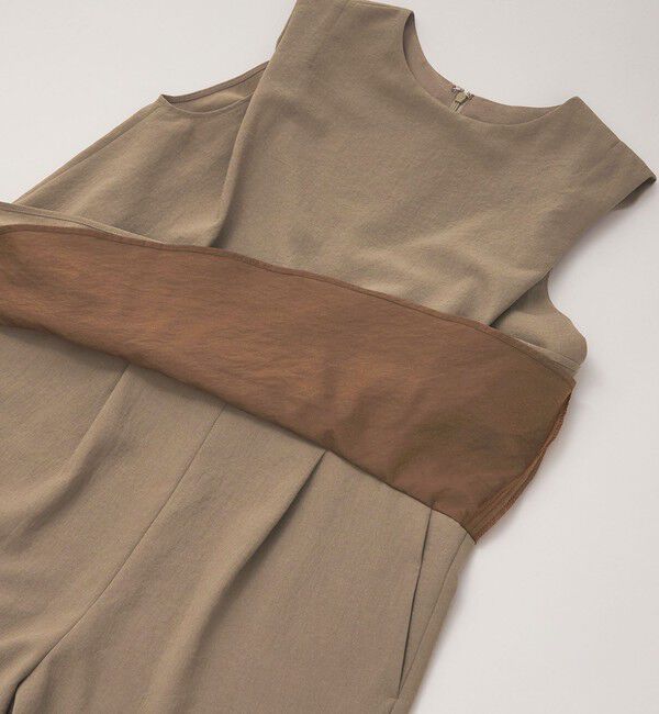 UNITED ARROWS green label relaxing「ダブルフレアオールインワン マシンウォッシャブル 通気性 ストレッチ」|オールインワン|