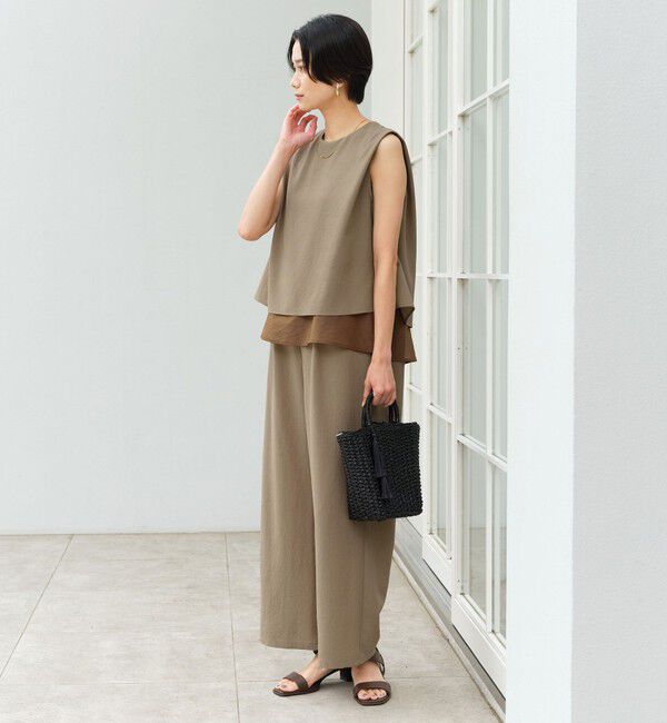 UNITED ARROWS green label relaxing「ダブルフレアオールインワン マシンウォッシャブル 通気性 ストレッチ」|オールインワン|