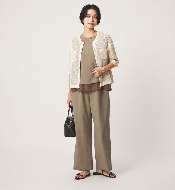UNITED ARROWS green label relaxing「ダブルフレアオールインワン マシンウォッシャブル 通気性 ストレッチ」|オールインワン|