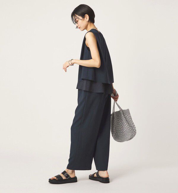 UNITED ARROWS green label relaxing「ダブルフレアオールインワン マシンウォッシャブル 通気性 ストレッチ」|オールインワン|
