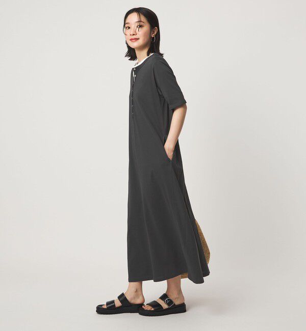 UNITED ARROWS green label relaxing「【WEB限定】＜at ease＞ヘンリーネック カットソー ワンピース」|ワンピース|