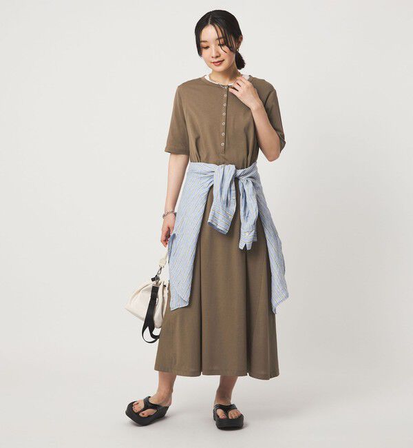 UNITED ARROWS green label relaxing「【WEB限定】＜at ease＞ヘンリーネック カットソー ワンピース」|ワンピース|