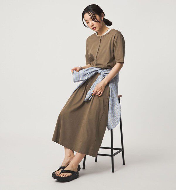 UNITED ARROWS green label relaxing「【WEB限定】＜at ease＞ヘンリーネック カットソー ワンピース」|ワンピース|