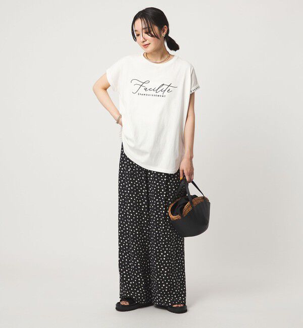 UNITED ARROWS green label relaxing「【WEB限定】＜at ease＞エンブロイダリー カットソー 」|Tシャツ・カットソー|