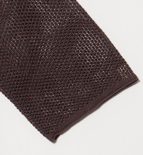 UNITED ARROWS green label relaxing「メッシュ クルーネック リボン ショートスリーブ ニット」|ニット・セーター|