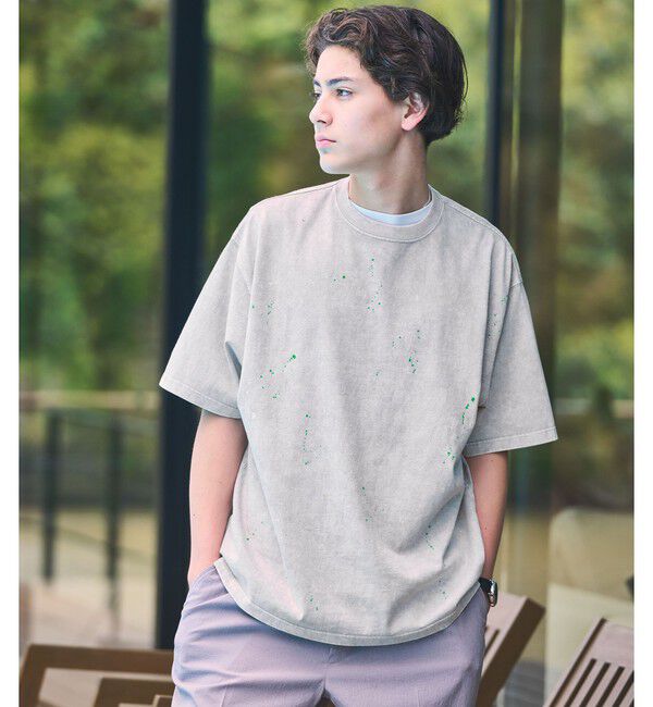 UNITED ARROWS green label relaxing「【別注】＜SCREEN STARS＞GLR ドロップ ペイント 半袖 Tシャツ」|Tシャツ・カットソー|