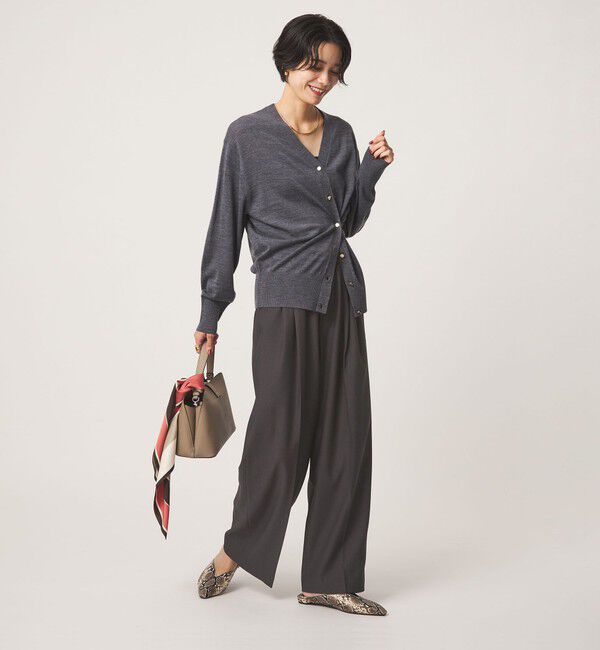 UNITED ARROWS green label relaxing「ニーハイワイドパンツ マシンウォッシャブル ストレッチ 帯電防止」|その他|