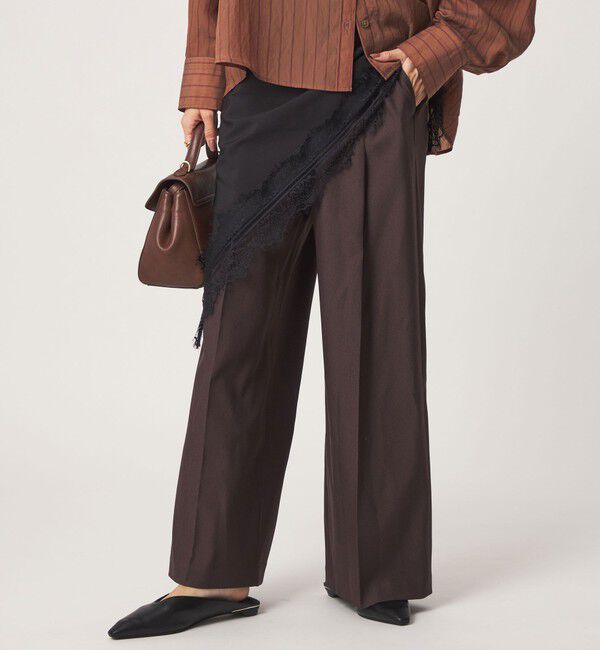 UNITED ARROWS green label relaxing「ニーハイワイドパンツ マシンウォッシャブル ストレッチ 帯電防止」|その他|