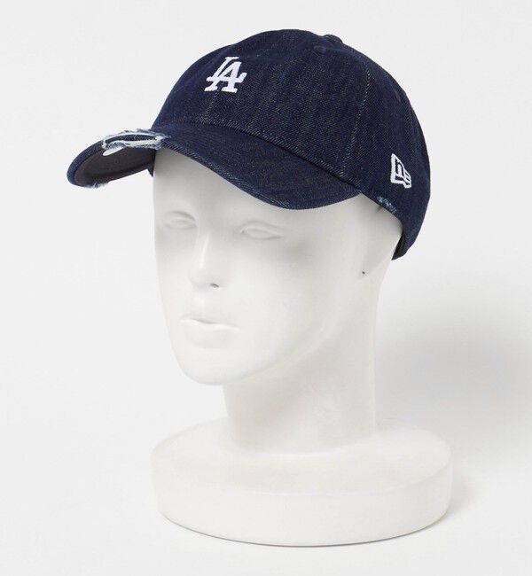 UNITED ARROWS green label relaxing「【別注】＜NEW ERA＞9TWENTY ダメージ デニム LA キャップ ネイビー」|キャップ・キャスケット|
