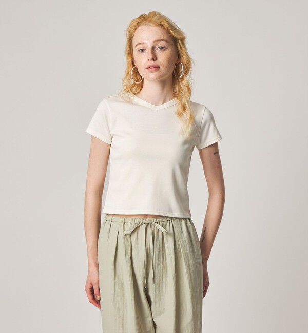 STEVEN ALAN「＜Steven Alan＞コットン フライス Tシャツ」|Tシャツ・カットソー|OFF WHITE