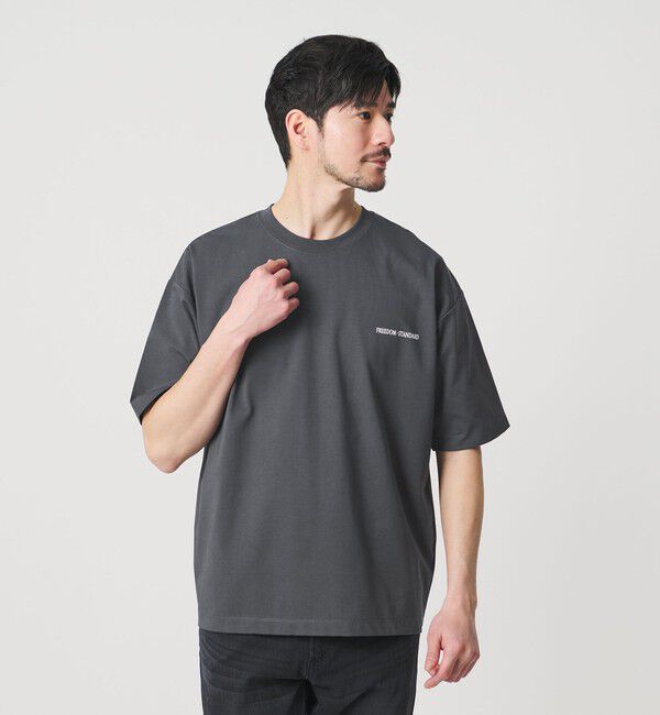 BEAUTY&YOUTH UNITED ARROWS「【WEB限定 WARDROBE SMART】リラックステーパード クール Tシャツ【抗菌防臭・接触冷感】」|Tシャツ・カットソー|DK.GRAY