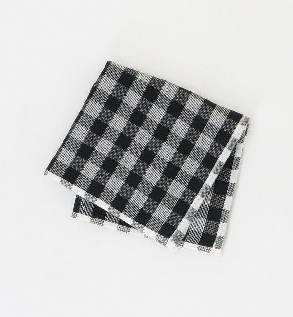 BEAUTY&YOUTH UNITED ARROWS「ギンガム チェック ガーゼ ハンカチ」|ハンカチ|BLACK