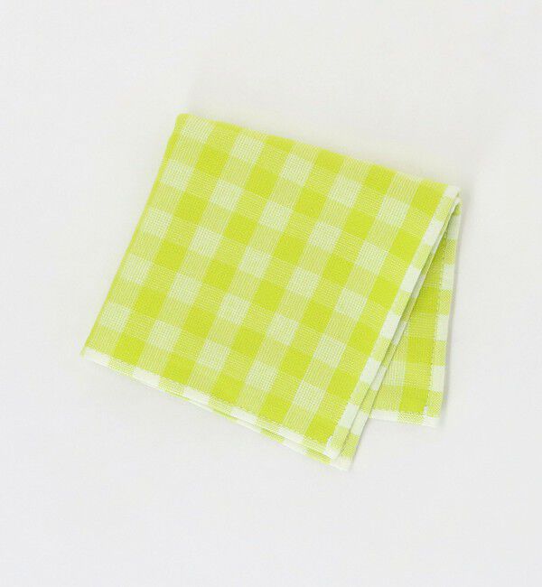 BEAUTY&YOUTH UNITED ARROWS「ギンガム チェック ガーゼ ハンカチ」|ハンカチ|YELLOW
