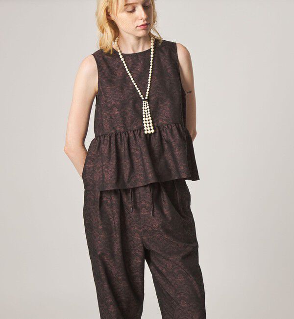 STEVEN ALAN「＜Steven Alan＞ジャガード タンクトップ ブラウス」|シャツ・ブラウス|
