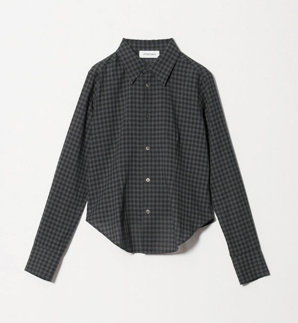 ATTISESSION「＜ATTISESSION＞コットン スリムシャツ」|シャツ・ブラウス|DK.GREEN