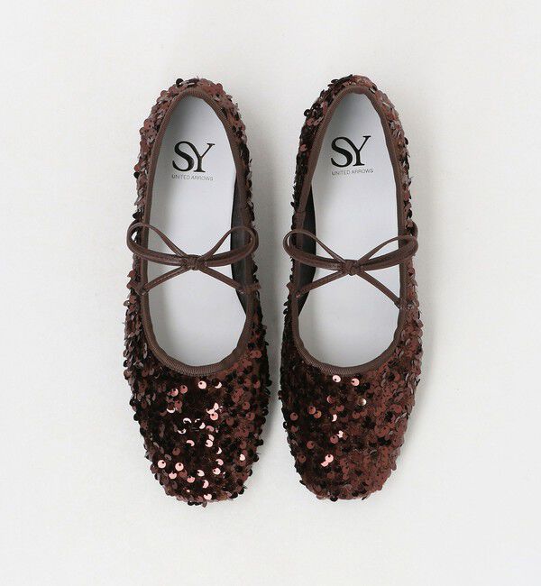 ODETTE E ODILE「＜SY＞スパンコールバレエ フラット10●&uarr;」|バレエシューズ|DK.BROWN