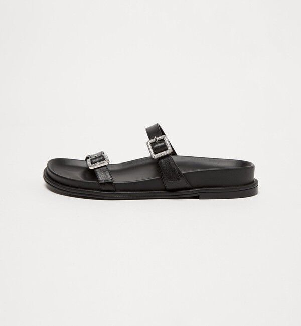 ODETTE E ODILE「【WEB限定】ビジューバックル サンダル10■」|サンダル|BLACK