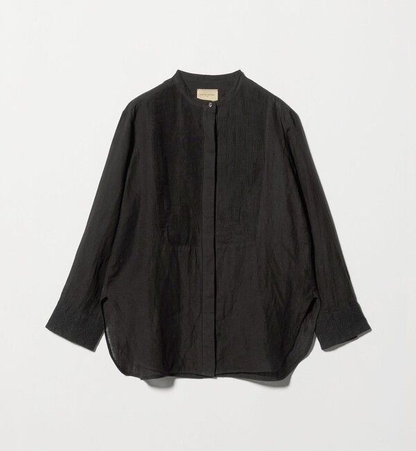 UNITED ARROWS「エンブロイダリー バンドカラー シャツ」|シャツ・ブラウス|
