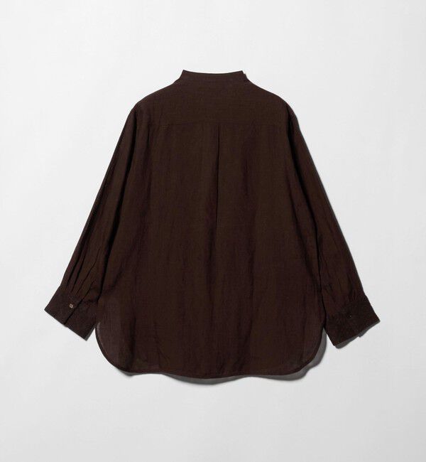 UNITED ARROWS「エンブロイダリー バンドカラー シャツ」|シャツ・ブラウス|