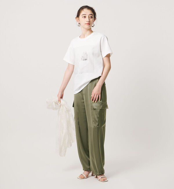 UNITED ARROWS「サテン クリーン ポケット パンツ ‐ウォッシャブル‐」|カーゴ|