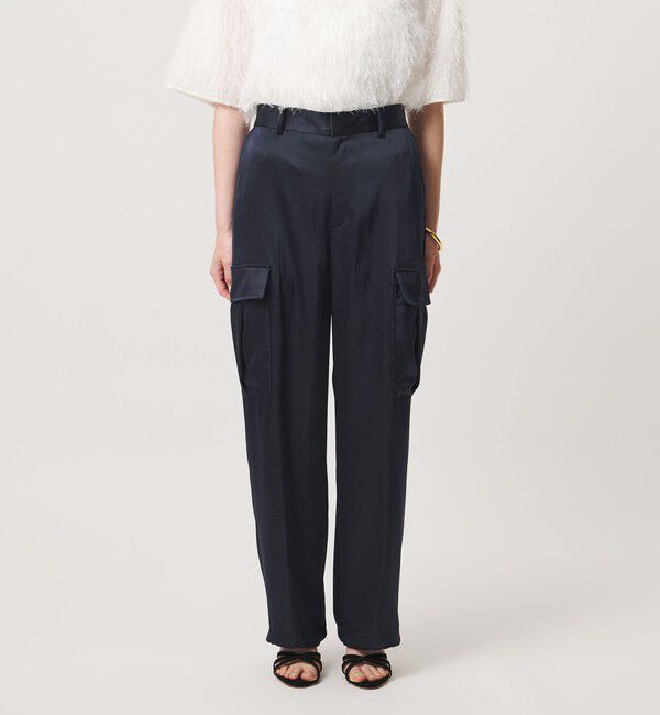 UNITED ARROWS「サテン クリーン ポケット パンツ ‐ウォッシャブル‐」|カーゴ|