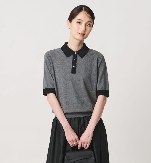 UNITED ARROWS「クロシェ ポロニット ‐ウォッシャブル‐」|ニット・セーター|