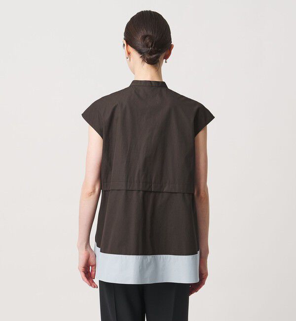 UNITED ARROWS「シルキー ピンタック フレンチスリーブ ブラウス ‐ウォッシャブル‐」|シャツ・ブラウス|