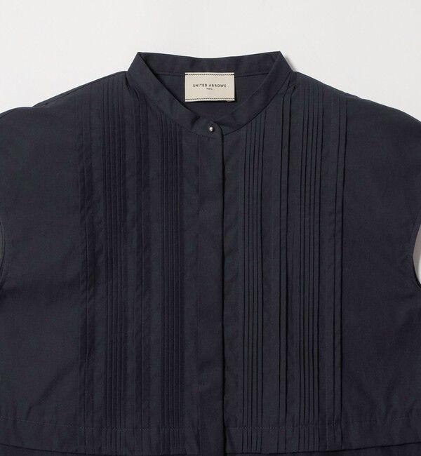 UNITED ARROWS「シルキー ピンタック フレンチスリーブ ブラウス ‐ウォッシャブル‐」|シャツ・ブラウス|