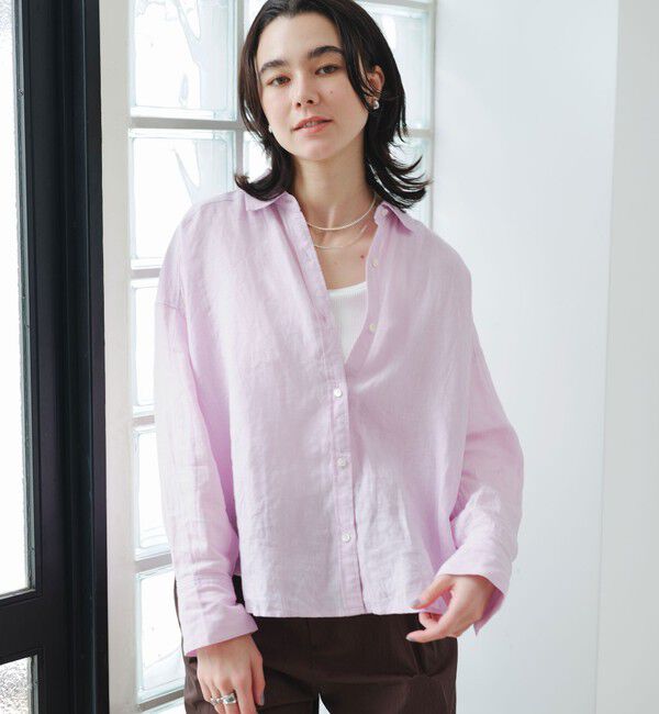 UNITED ARROWS green label relaxing「［size SHORTあり］リネンバランスシャツ」|シャツ・ブラウス|