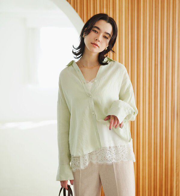 UNITED ARROWS green label relaxing「［size SHORTあり］リネンバランスシャツ」|シャツ・ブラウス|