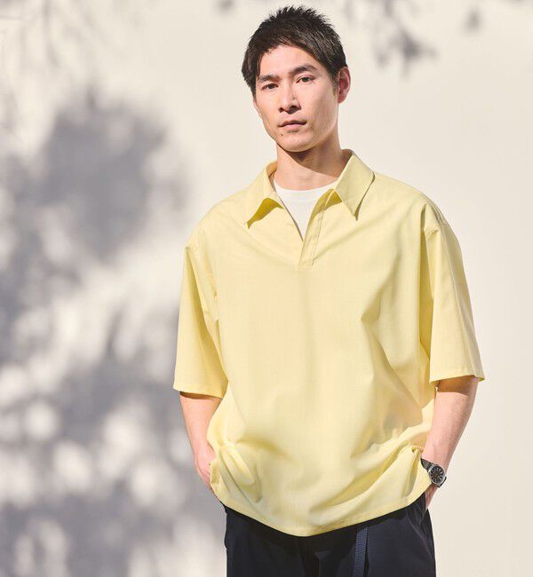 UNITED ARROWS green label relaxing「ウォッシャブルトロ スキッパー 半袖 シャツ プルオーバー -ウォッシャブル・ストレッチ-」|シャツ・ブラウス|