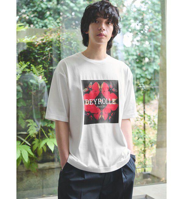 UNITED ARROWS green label relaxing「DEYROLLE GLR プリント クルーネック 半袖 Tシャツ」|Tシャツ・カットソー|